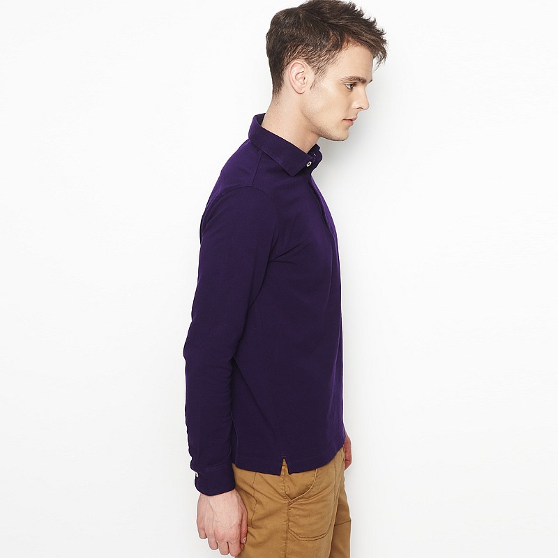 紫色長(zhǎng)袖POLO衫