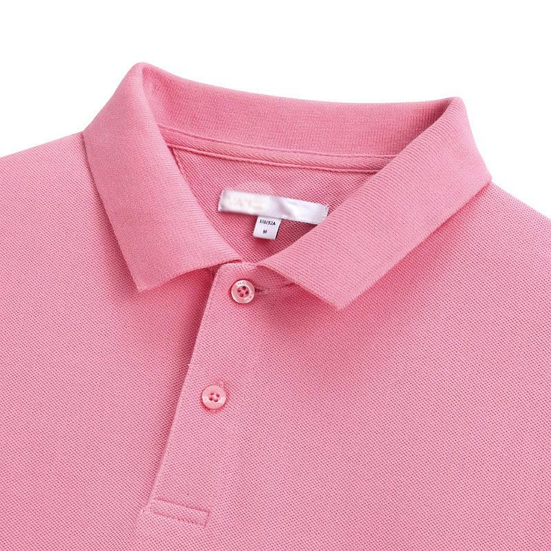 粉紅色翻領T恤衫