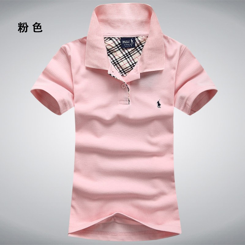 粉色翻領(lǐng)T恤衫