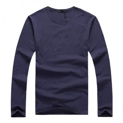 秋裝空白長袖圓領(lǐng)T恤印制