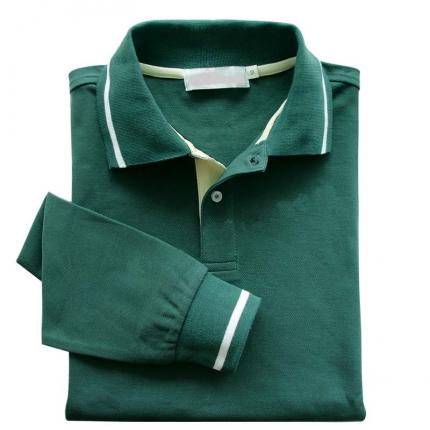 16個顏色，純棉長袖POLO衫定制，刺繡企業(yè)logo標志