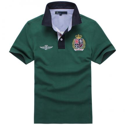 深綠色時(shí)尚繡花T恤衫設(shè)計(jì)生產(chǎn)