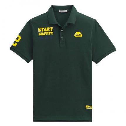 墨綠色男士時(shí)尚純棉T恤衫