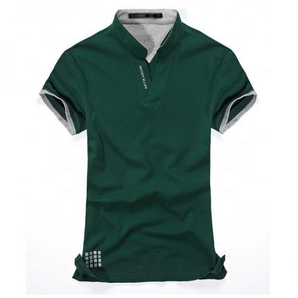 【定制】男士雙領(lǐng)立領(lǐng)T恤衫制作 男士時(shí)尚潮流款