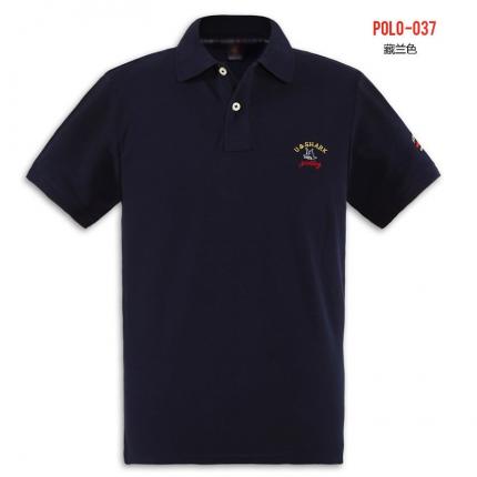 【定制】寶藍(lán)色商務(wù)POLO衫男士經(jīng)典款式純棉訂制