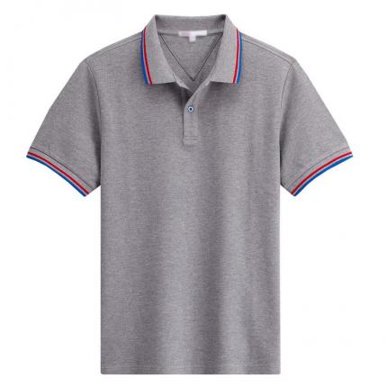 灰色優(yōu)質(zhì)棉時(shí)尚撞色T恤衫訂制