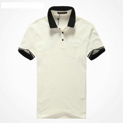 【定制】時(shí)尚翻領(lǐng)短袖T恤衫 衣領(lǐng)袖口撞色款型