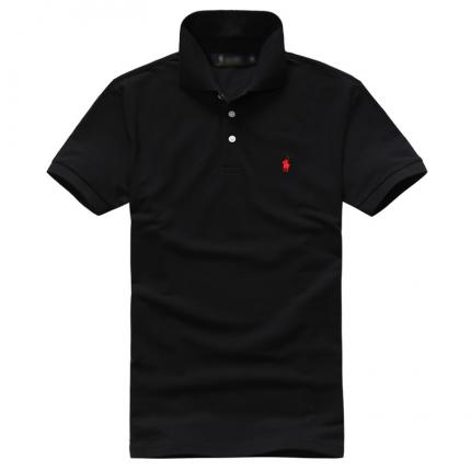 黑色經(jīng)典男士POLO衫款式定做 免費設(shè)計