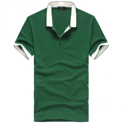 綠色男款時尚T恤衫 時尚潮流款式 提供絲印LOGO訂制