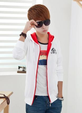 男款開衫衛(wèi)衣，時(shí)尚亮色款